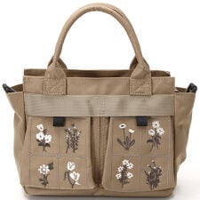 ｢glanta｣ボタニックウィンドウ刺繍 ダブルポケットミニショルダーバッグ