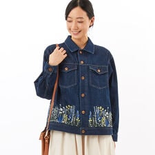 メドウガーデン刺繍 デニムジャケット