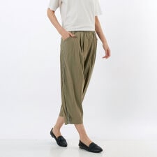 レーヨン麻ストレッチオーバルパンツ