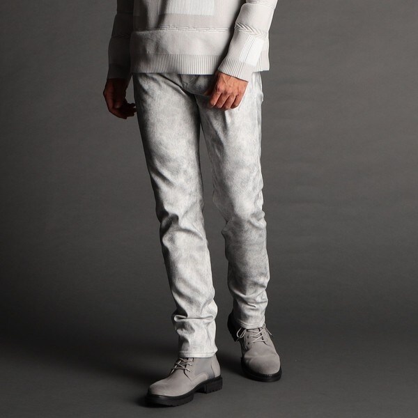 レザーライクプリント デザイン5ポケットパンツ | ニコルクラブ