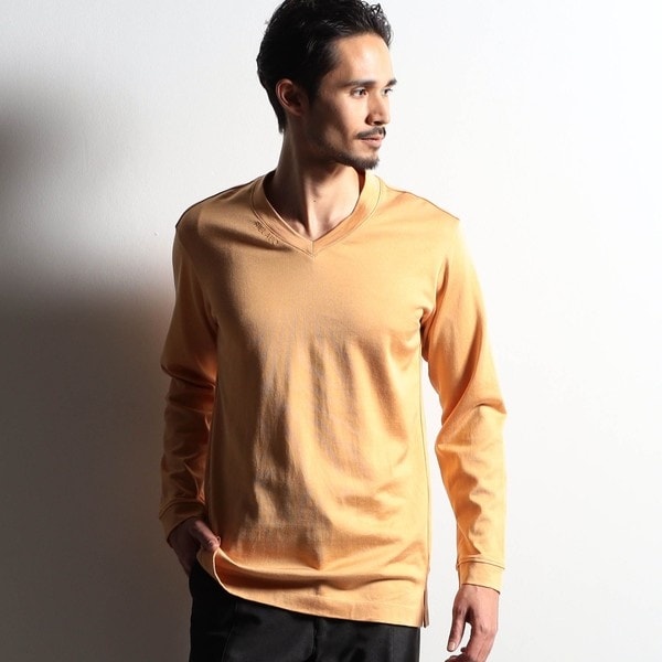 ニコルクラブフォーメン（NICOLE CLUB FOR MEN）/【RIELABO】レーヨンジャージ ドレスＶネック長袖カットソー RIELABO】レーヨンジャージ ドレスVネック長袖カットソー | ニコル