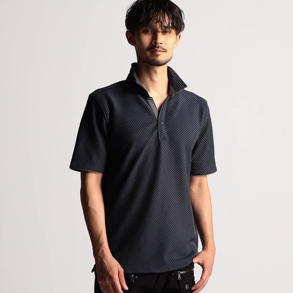 ハニカムジャージー フラワーシャツ襟 ポロシャツ | ムッシュニコル