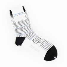 ボーダー×ロゴデザイン クルーソックス