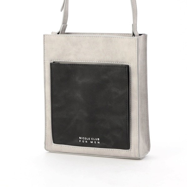 MEN'S CLASSIC SEASONトリコロールスクエアショルダーバッグ