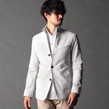 シワ加工スタンドカヴァーオール