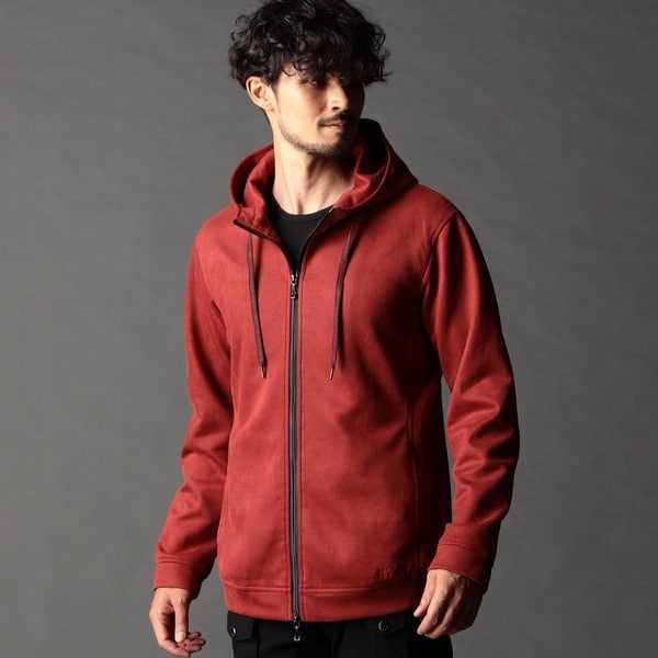 ニコルクラブフォーメン（NICOLE CLUB FOR MEN）/ライトスウェードジャージ ジップアップパーカー ライトスウェードジャージ ジップアップパーカー | ニコルクラブ