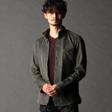 ニコルクラブフォーメン(NICOLE CLUB FOR MEN)の起毛ポンチ素材スタンドカラーシャツ
