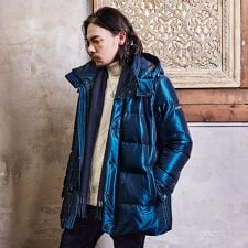 ニコルクラブフォーメン(NICOLE CLUB FOR MEN)のストレッチシャンブレー ダウンブルゾン