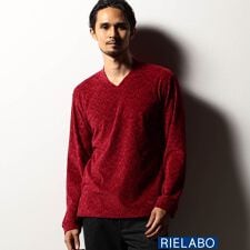 【RIELABO】カットコーデュロイ Ｖネックプルオーバー