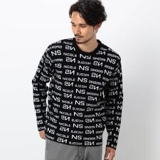 ニコルクラブフォーメン(NICOLE CLUB FOR MEN)の【NICOLE SPORTS】総ロゴジャガードニット
