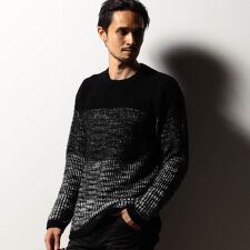 【RIELABO】グラデーションクルーネックニット