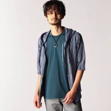 ラッセルレース5分袖フードパーカー