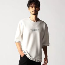 スポンジダンボールニット　5分袖プルオーバー