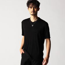 タックボーダー Vネック半袖カットソー