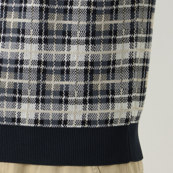 S21】PAPER KNITTED TARTAN ポロシャツ | フレッドペリー(FRED PERRY 