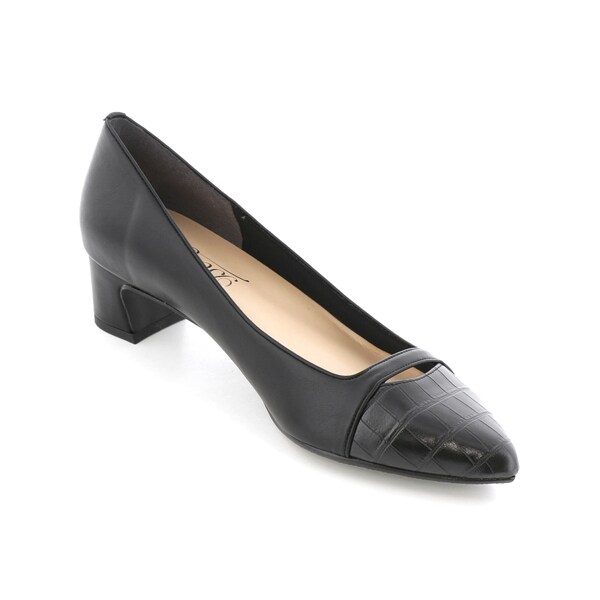 【25定番商品】切り替えポインテッドパンプス