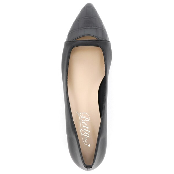 【25定番商品】切り替えポインテッドパンプス