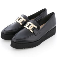 【定番商品】チェーンバックル プラットフォームローファー