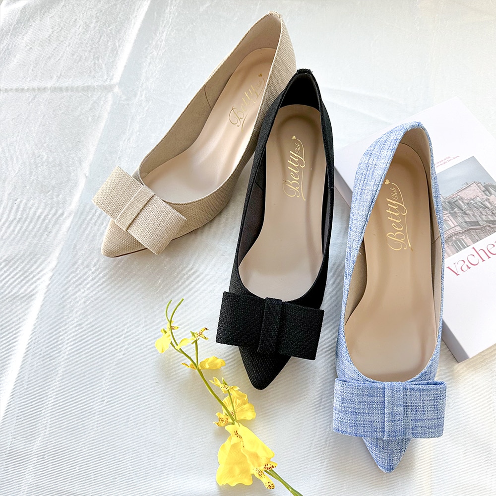 25秋冬新作】アシンメトリー ゴムバンド フラットパンプス | ベティ