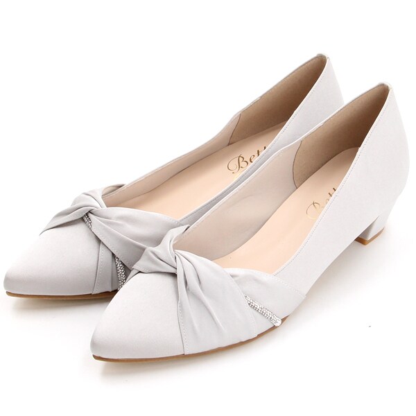 【24春夏新作】ラインストーン ねじりリボンパンプス