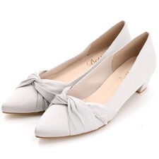 【24春夏新作】ラインストーン ねじりリボンパンプス