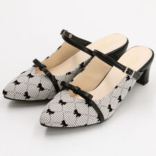 【26春夏新作】ワンポイント リボン ミュールパンプス