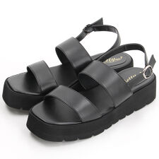 【25春夏新作】軽量 ダブルベルト フラット サンダル