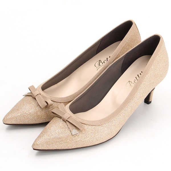 25秋冬新作】モチーフリボン ポインテッドトゥ パンプス | ベティ