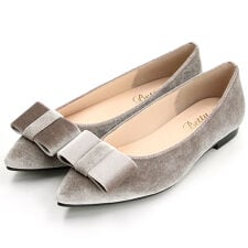 【25秋冬新作】リボンモチーフ フラットパンプス