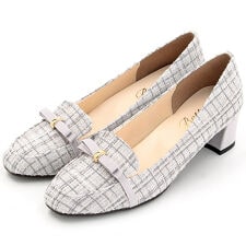 【26春夏新作】ローファーデザイン リボンパンプス