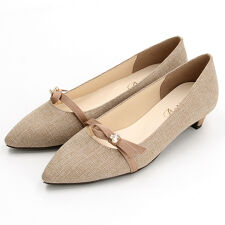 【26春夏新作】リボンパーツ ローヒール ストラップパンプス