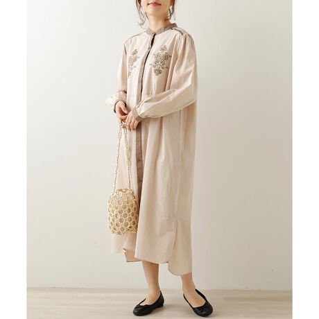 刺繍入り配色バンドカラーシャツワンピース レイカズン Ray Cassin ファッション通販 マルイウェブチャネル