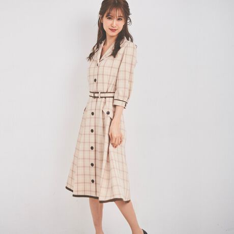 トレンチチェックワンピース レッセパッセ Laisse Passe ファッション通販 マルイウェブチャネル