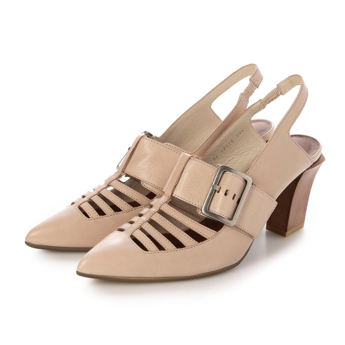 25春夏新作6cmポインテッドトウグルカ風バックストラップパンプス