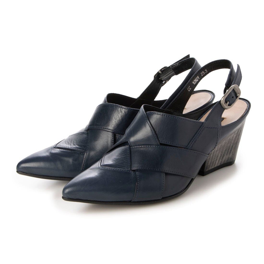 ワークス（works）/25春夏新作7．5cmポインテッドトウバックル付きバックストラップパンプス 25春夏新作7.5cmポインテッドトウバックル付きバックストラップ