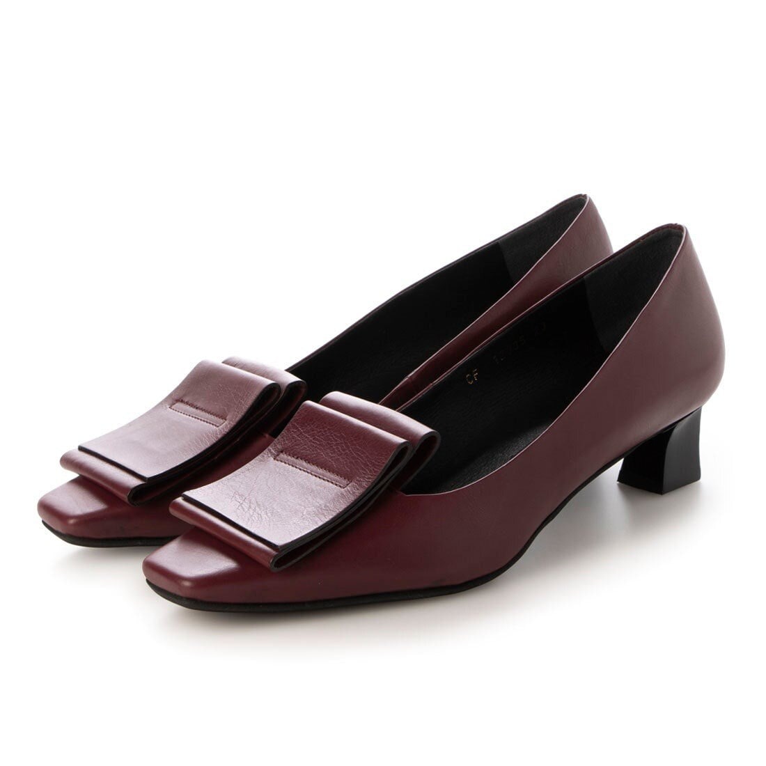 24秋冬新作フラット本革ラウンドトウVカットボロネーゼパンプス | サヤ