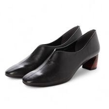 ワークス(works)の25秋冬新作4.5cmラウンドトウチャンキーヒールプレーンブーティ