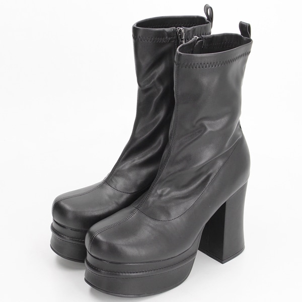 ヨースケYOSUKEウィメンズ厚底ベルティッドスタッズショートブーツ Lサイズ YOSUKE ブーツ 「YOSUKE/ヨースケ」厚底ベルティッドショート