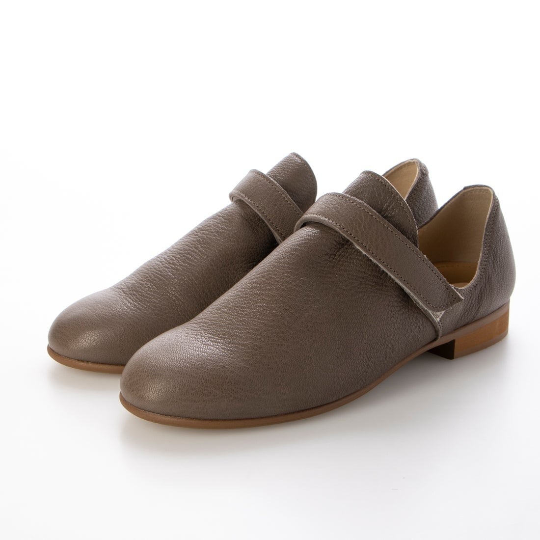 【美品】SAYA　スリッポン　ストラップ　ブラウン　本革　23.5 51212_gre_1.jpg