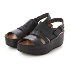 25春夏新作4.5cm厚底本革プラット製法サンダル