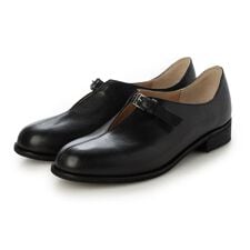 26春夏新作2.5cmラウンドトウレザーVカットストラップシューズ