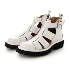 26春夏新作3.5cm本革プラット製法グルカ風ハイカットシューズ