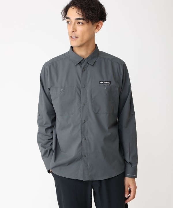 シャルボン　ロングスリーブシャツ　杢グレー Columbia/ グレイシャルビスタロングスリーブシャツ /コロンビア