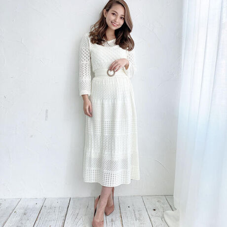 透かし柄ニットワンピース ミッシュマッシュ Misch Masch ファッション通販 マルイウェブチャネル Cb001 427 01