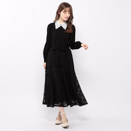 衿ネックレス付ニットワンピース ミッシュマッシュ Misch Masch ファッション通販 マルイウェブチャネル