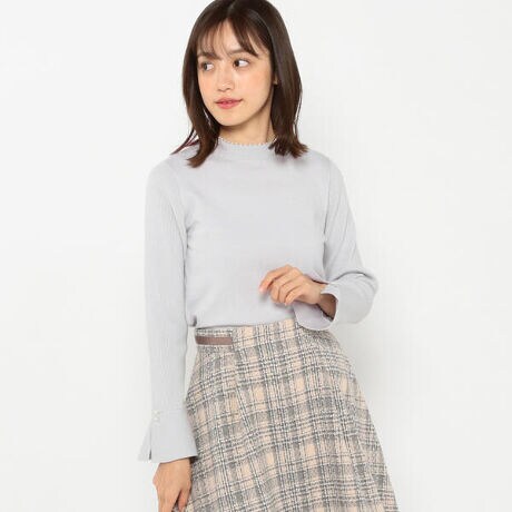 袖フレア衿パール付きニット ミッシュマッシュ Misch Masch ファッション通販 マルイウェブチャネル