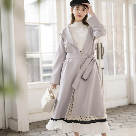 後ろチュールフーディーコート | ミッシュマッシュ(MISCH MASCH 