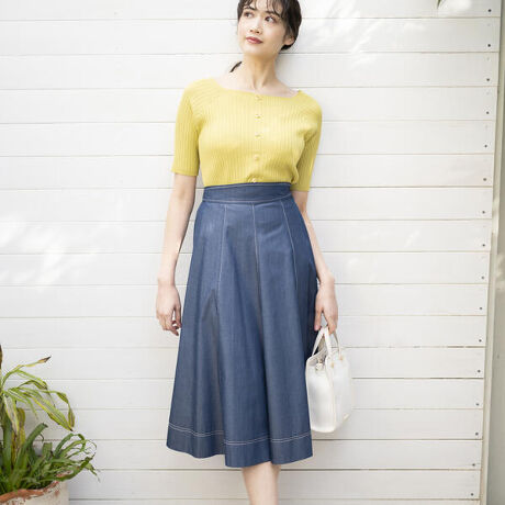 ウエスト切替デニムスカート 美人百花５月号掲載 ミッシュマッシュ Misch Masch ファッション通販 マルイウェブチャネル