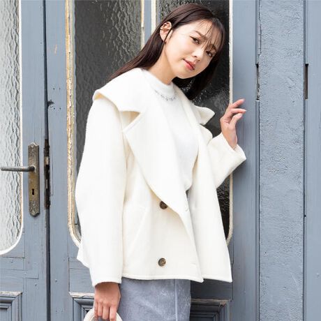 シャギービッグカラーショートコート | ミッシュマッシュ(MISCH MASCH 