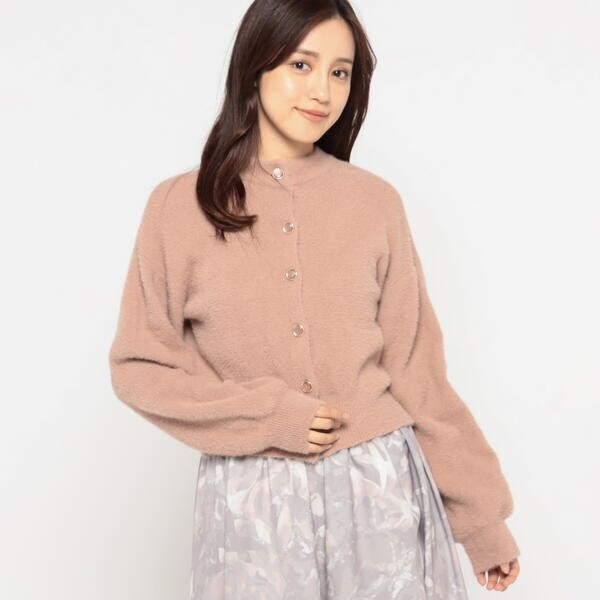 フェザーハイネックカーディガン | ミッシュマッシュ(MISCH MASCH